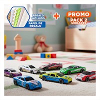 Pack2 Pack Autos Metalicos 10 Unidades para Diversion Creativa en Casa Y+Papel Regalo